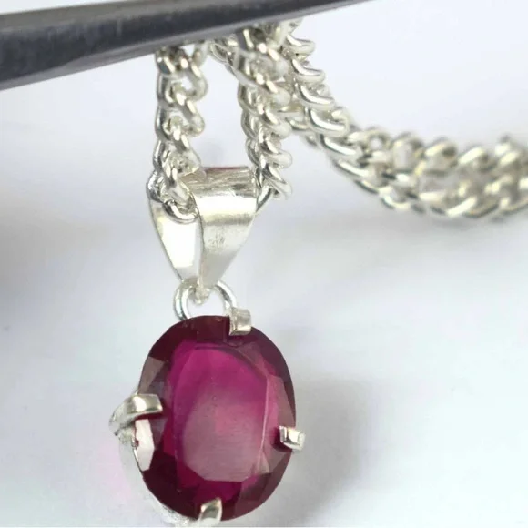 Certified Burmese Ruby-7.25ct on silver